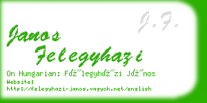 janos felegyhazi business card